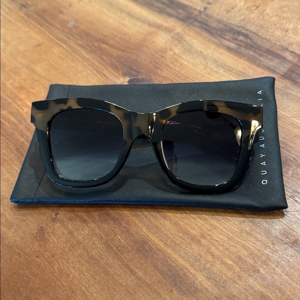 Quay Australia Black and Tortoise Sunglasses